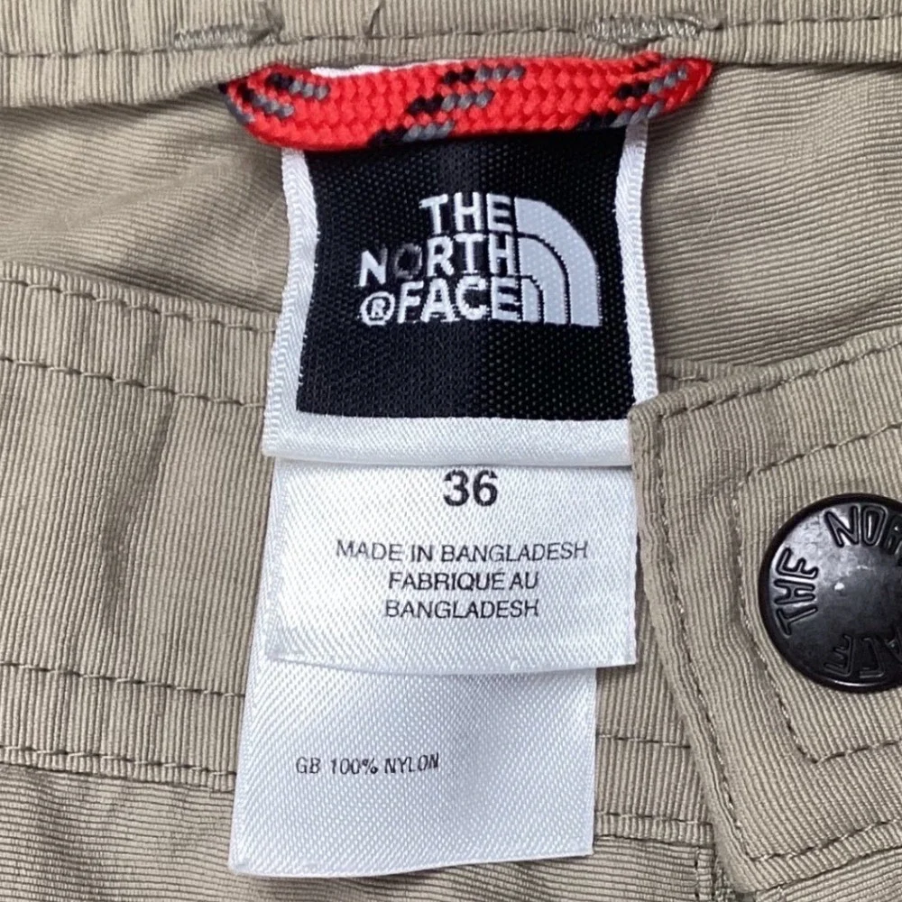 The North Face‎ Mens Khaki Nylon Outdoor Hiking Cargo Pants Size 36